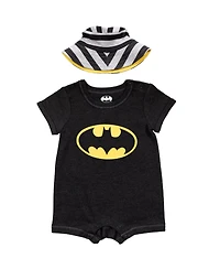 Batman Baby Boys Romper and Sunhat