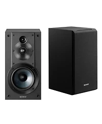Sony SSCS5 3-Way 3-Driver Bookshelf Speaker System (Black) with Isolation Pads
