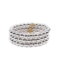 Bowood Lane 7mm Sterling Silver Ball Stretch Bracelet