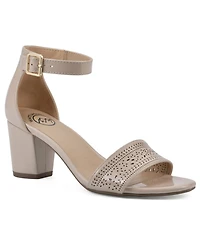 White Mountain Women's Eileen Block Heel Dress Sandals