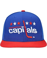 Men's Mitchell & Ness Blue Washington Capitals Core Team Ground 2.0 Snapback Hat