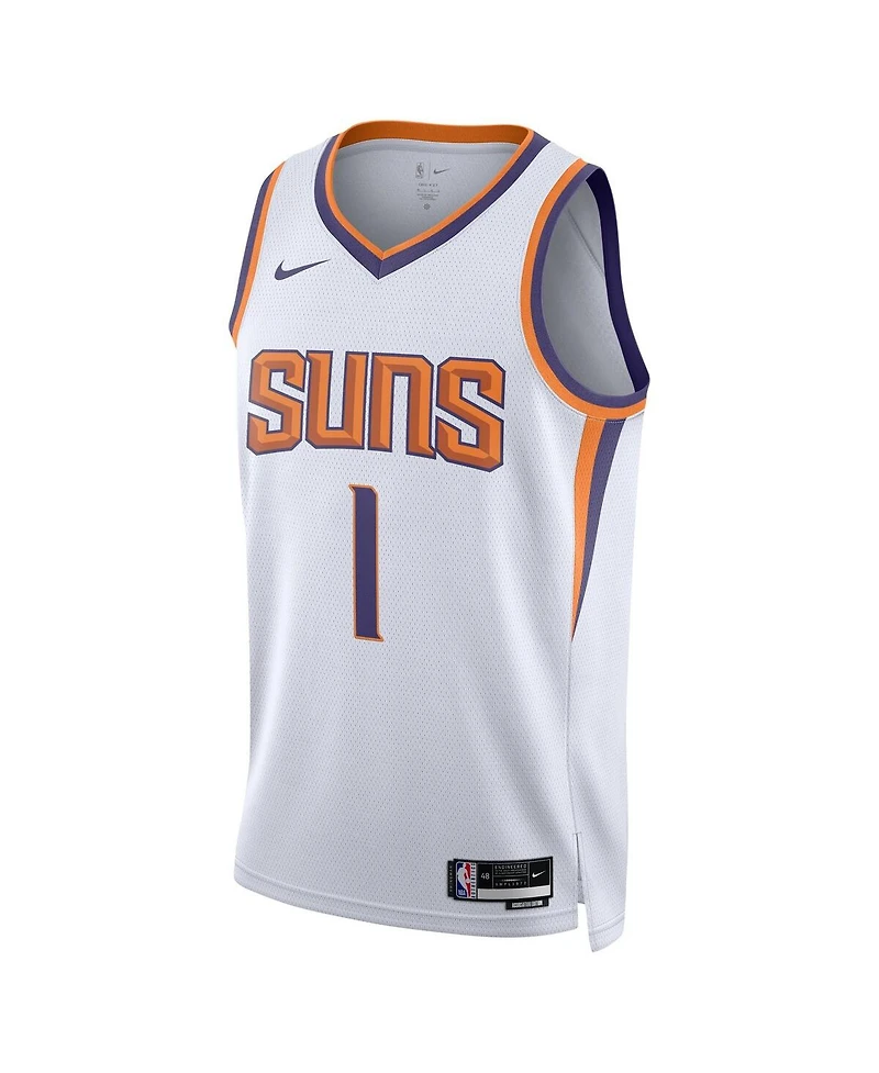 Men's and Women's Nike Devin Booker White Phoenix Suns Swingman Jersey - Association Edition