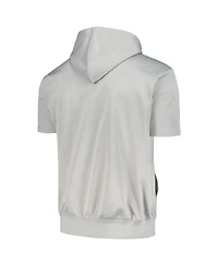 Men's Fanatics Silver, Orange Phoenix Suns Short Sleeve Pullover Hoodie