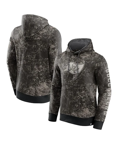 Men's Fanatics Black, Gray Tampa Bay Buccaneers Blackout Tonal Pullover Hoodie