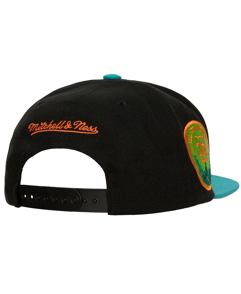 Men's Mitchell & Ness Black, Teal Chicago White Sox Citrus Cooler Snapback Hat