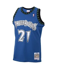 Men's Mitchell & Ness Kevin Garnett Blue Minnesota Timberwolves 2001/02 Hardwood Classics Swingman Jersey