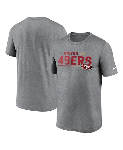 Men's Nike Heather Gray San Francisco 49ers Legend Team Shoutout Performance T-shirt