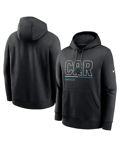 Men's Nike Black Carolina Panthers City Code Club Fleece Pullover Hoodie