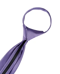Calvin Klein Boys Solid Satin Pre-Tied Zipper Tie