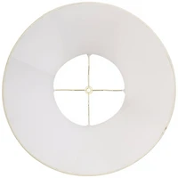 Imperial Shade Creme Large Bell Lamp Shade 9" Top x 18" Bottom x 13" Slant x 12.5" High (Spider) Replacement with Harp and Finial