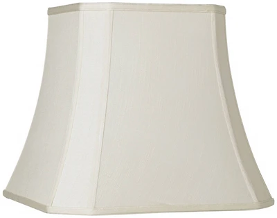 Imperial Shade Creme Medium Square Cut Corner Lamp Shade 10.5" Top x 16" Bot. x 14" Slant x 13.5" High (Spider) Replacement with H
