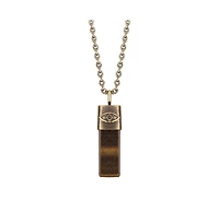 Men's Outstanding Strength - Tiger's Eye Evil Eye Slab Necklace