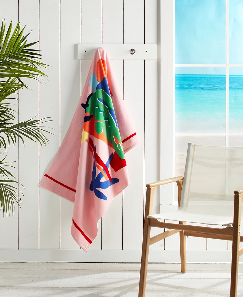 Lacoste Home Palm Croc Cotton Beach Towel