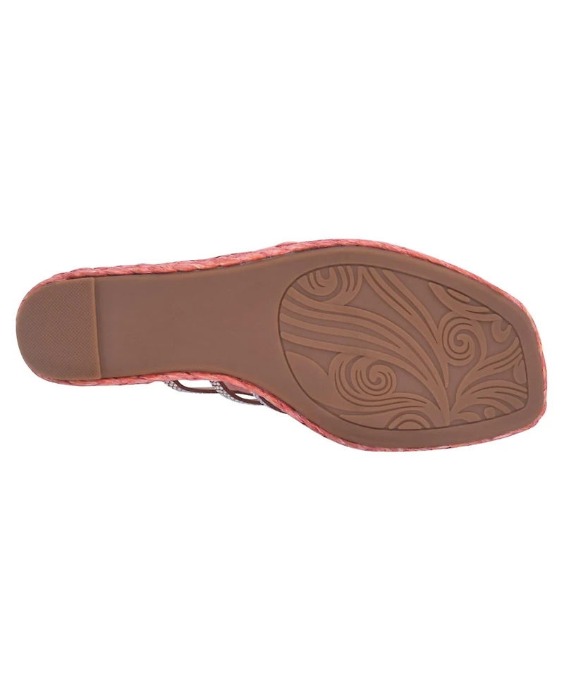 Impo Women's Orleans Raffia Platform Wedge Sandals
