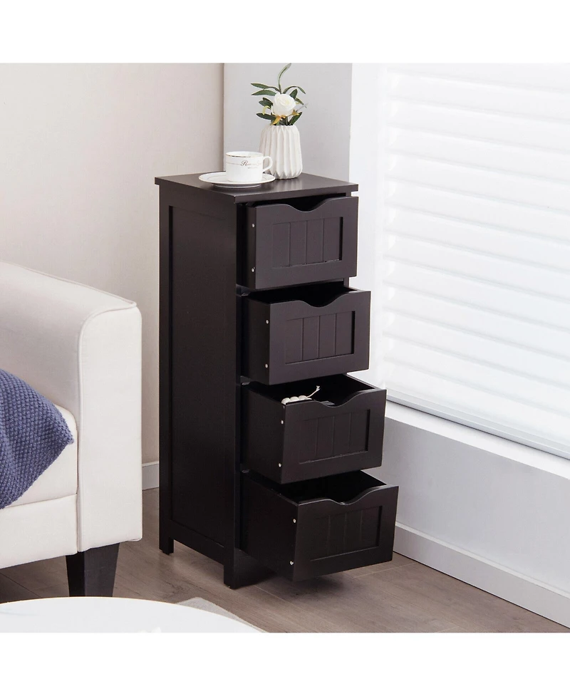 Slickblue Bathroom Floor Freestanding Storage Organizer with 3 Drawers