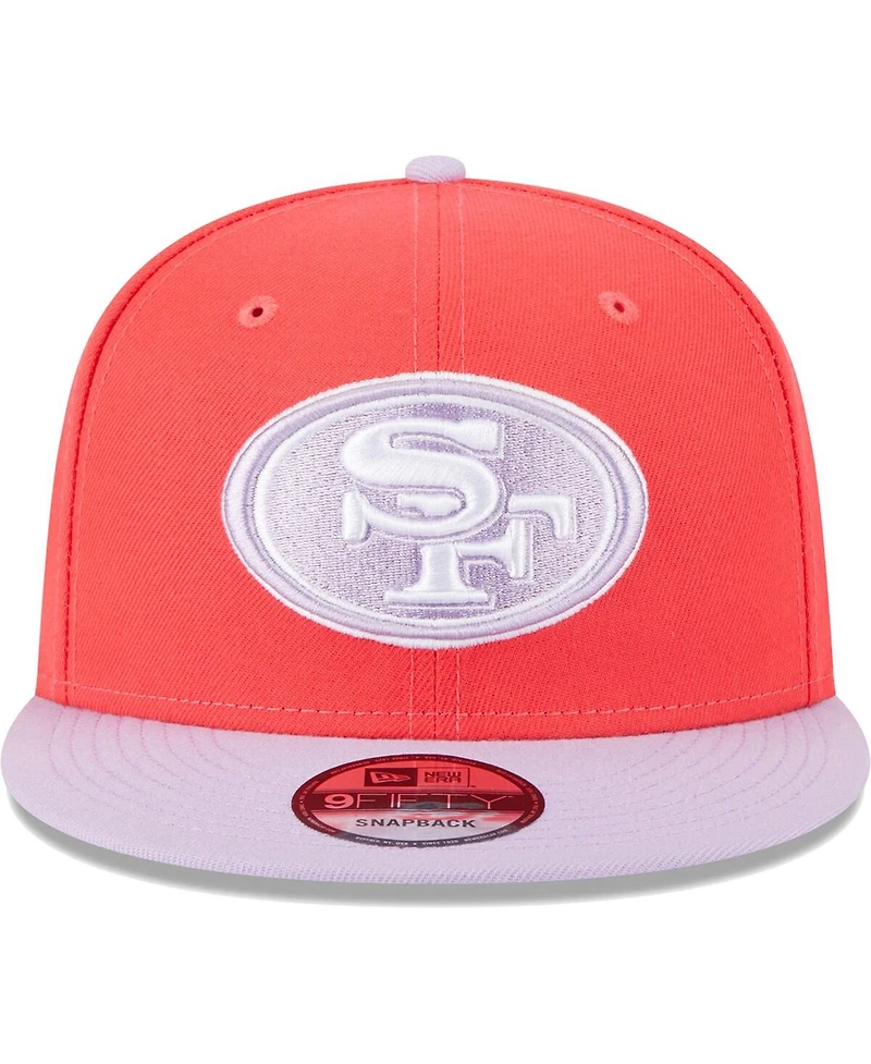 Men's New Era Red, Lavender San Francisco 49ers Two-Tone Color Pack 9FIFTY Snapback Hat