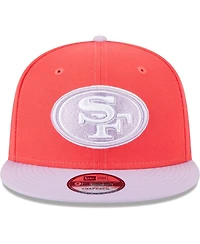 Men's New Era Red, Lavender San Francisco 49ers Two-Tone Color Pack 9FIFTY Snapback Hat
