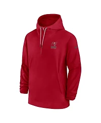 Men's Nike Red Tampa Bay Buccaneers Sideline Half-Zip Hoodie
