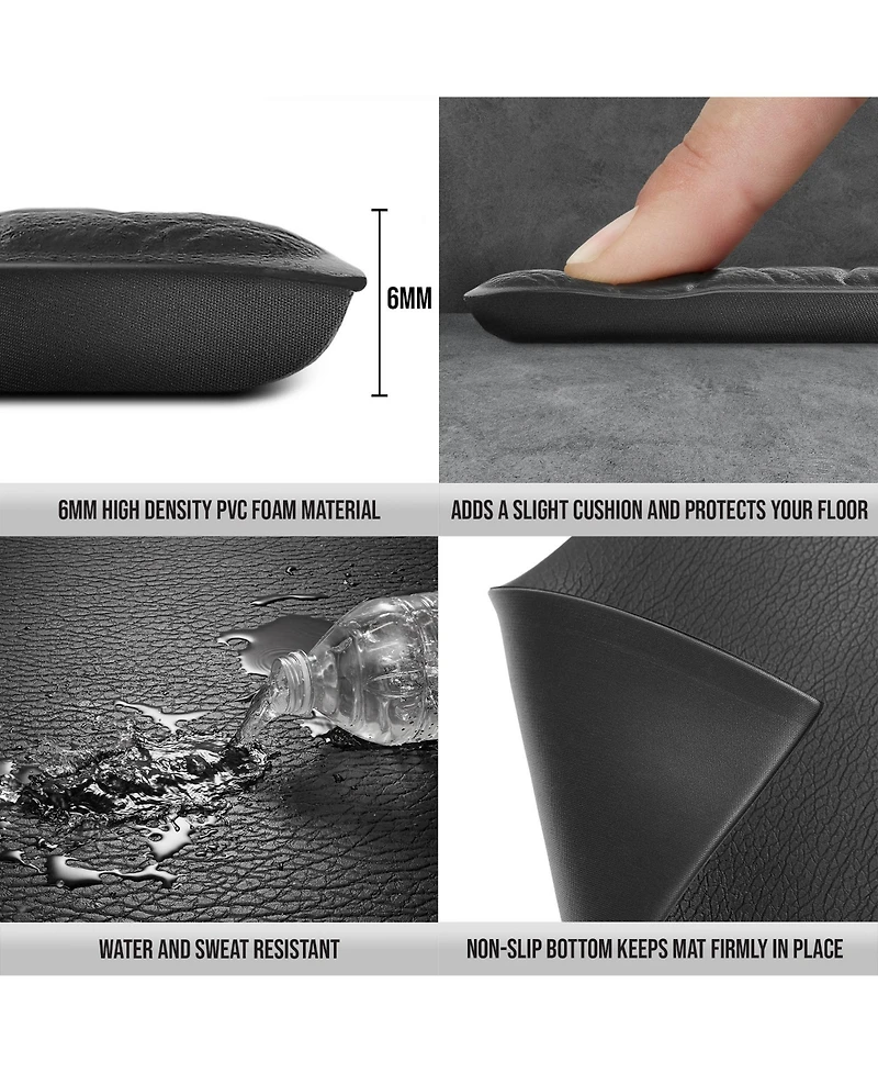 Philosophy Gym Exercise Equipment Mat 36 x 84-Inch, 6mm Thick High Density Pvc Floor Mat for Ellipticals, Treadmills, Rowers, Stationary Bikes