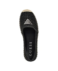 Guess Women's Mones Closed Toe Jute Mesh Upper Casual Espadrille Flats