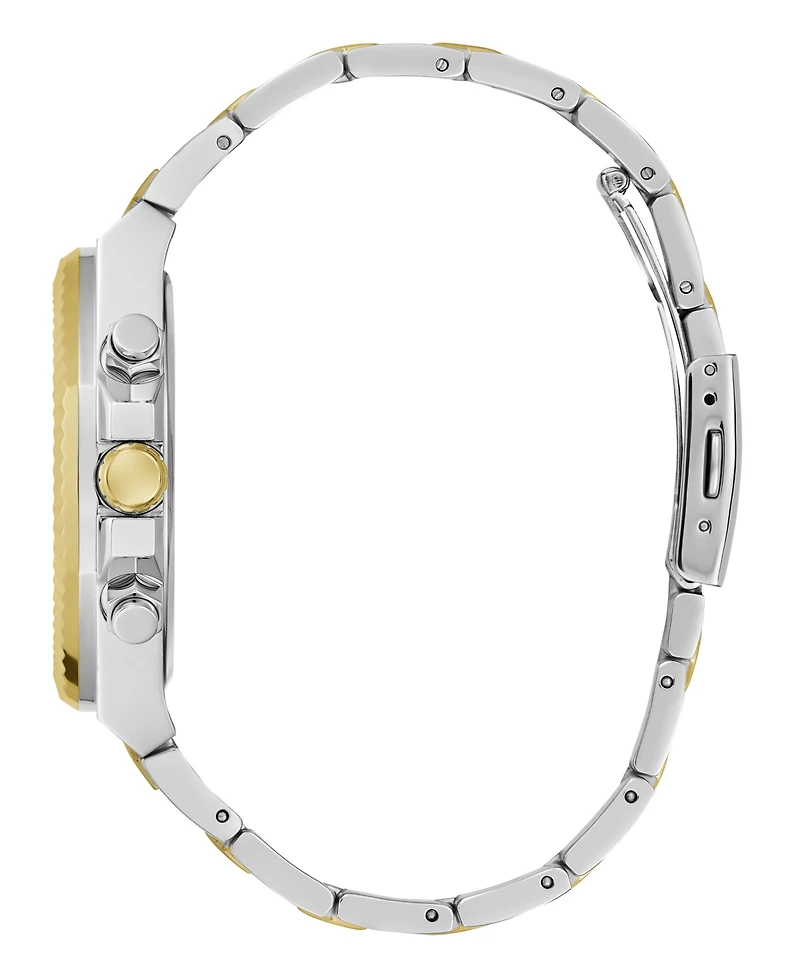 Guess Men's Analog Two-Tone 100% Steel Watch 44mm