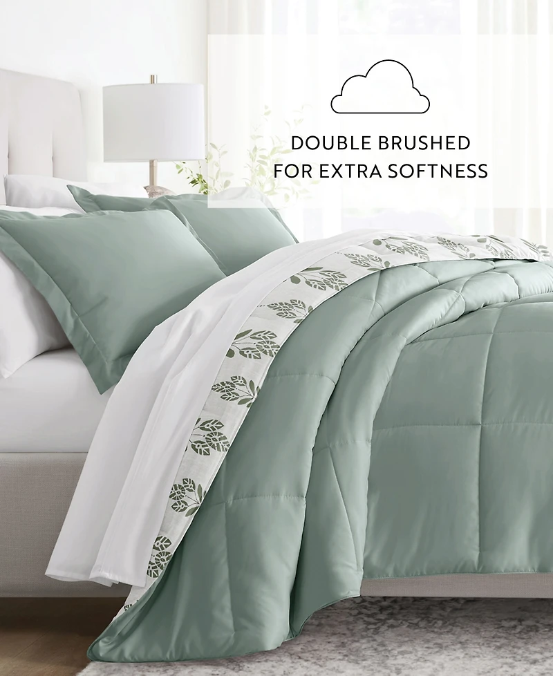 ienjoy Home Folk Leaves 2-Piece Comforter Set, Twin/Twin Xl