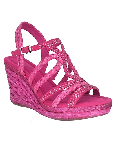 Impo Women's Omalia Raffia Platform Wedge Sandals