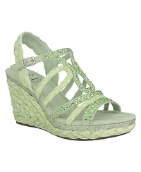 Impo Women's Omalia Raffia Platform Wedge Sandals
