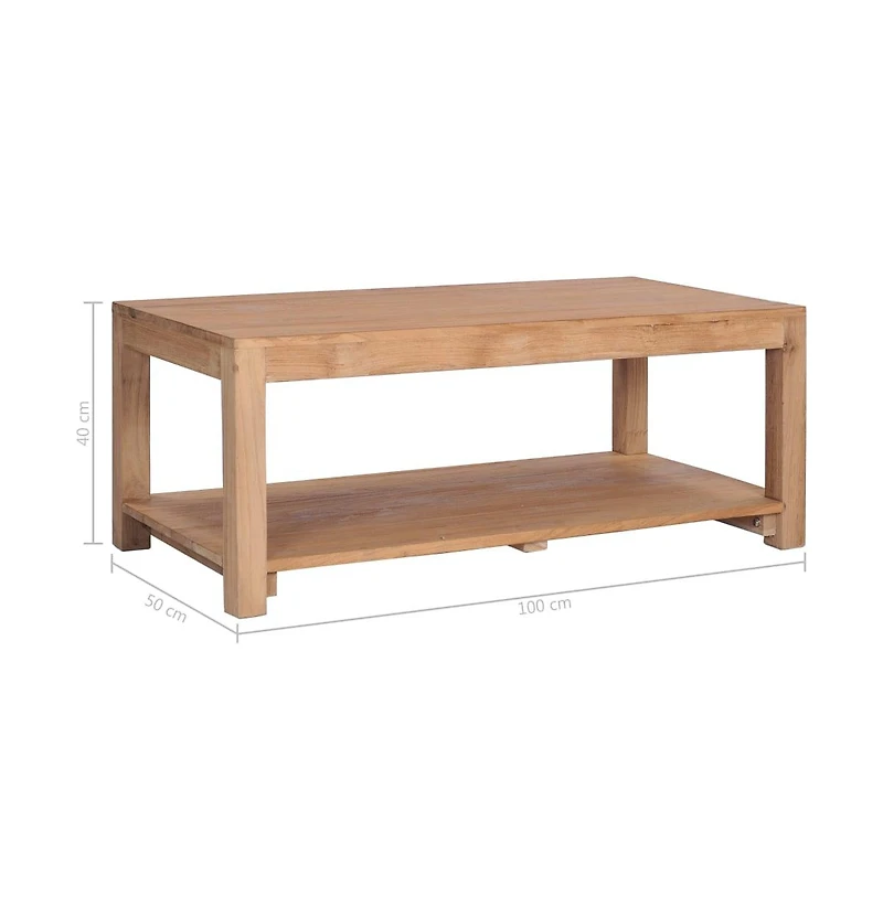 Coffee Table 39.4"x19.7"x15.7" Solid Wood Teak
