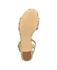 Guess Women's Haldemiy Two Band Ankle Strap Platform Dress Sandals