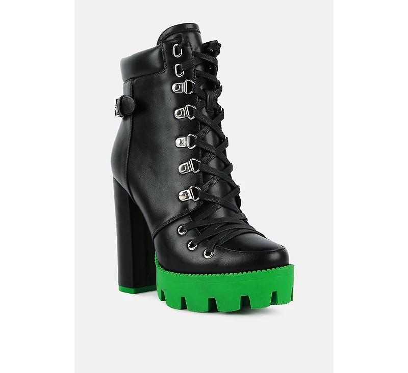 Womens larch cushion collared biker boots