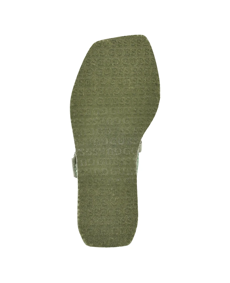 Guess Women's Dawsin Rhinestone Eva Strappy Wedge Sandals