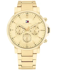 Tommy Hilfiger Men's Chronograph Gold-Tone Stainless Steel Watch 43mm