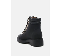 Womens shirly soft leather lace-up boots