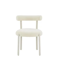 Tov Furniture 1 Pc. Textured Velvet Bolster Back Dining Chair