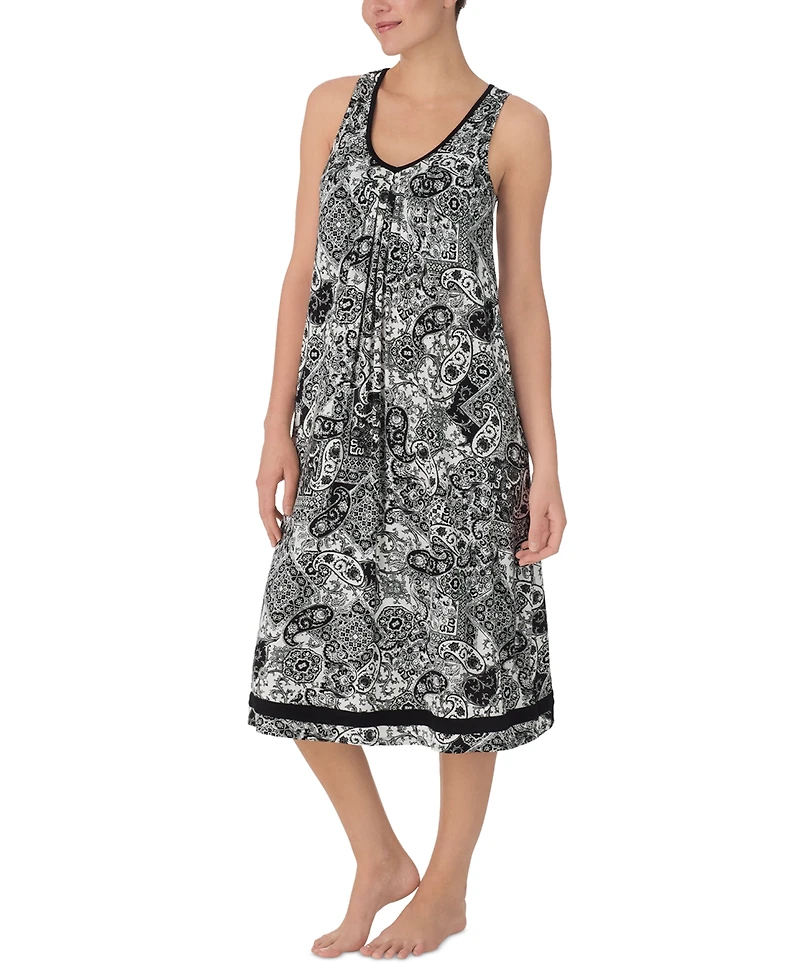 Ellen Tracy Women's Printed Sleeveless Nightgown