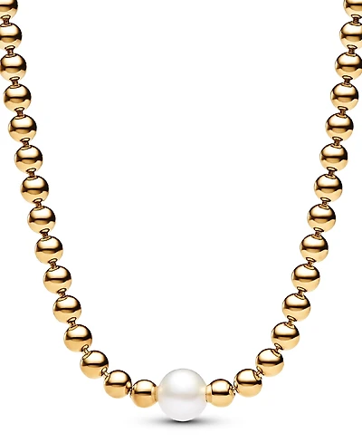 Pandora 14K Gold-Plated Treated Freshwater Cultured Pearl Beads Collier Necklace