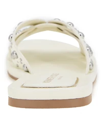 Kenneth Cole New York Women's Jula Stud Slip On Flat Sandals