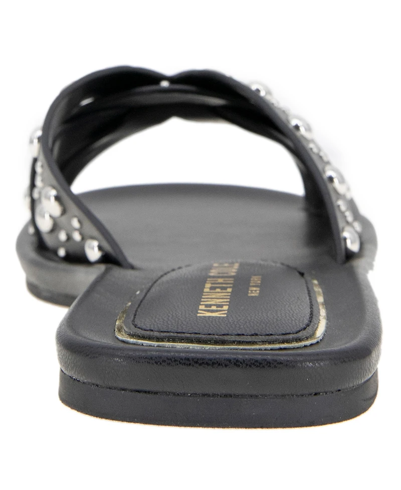 Kenneth Cole New York Women's Jula Stud Slip On Flat Sandals