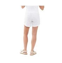 Ripe Maternity Indi Shirred Linen Short White