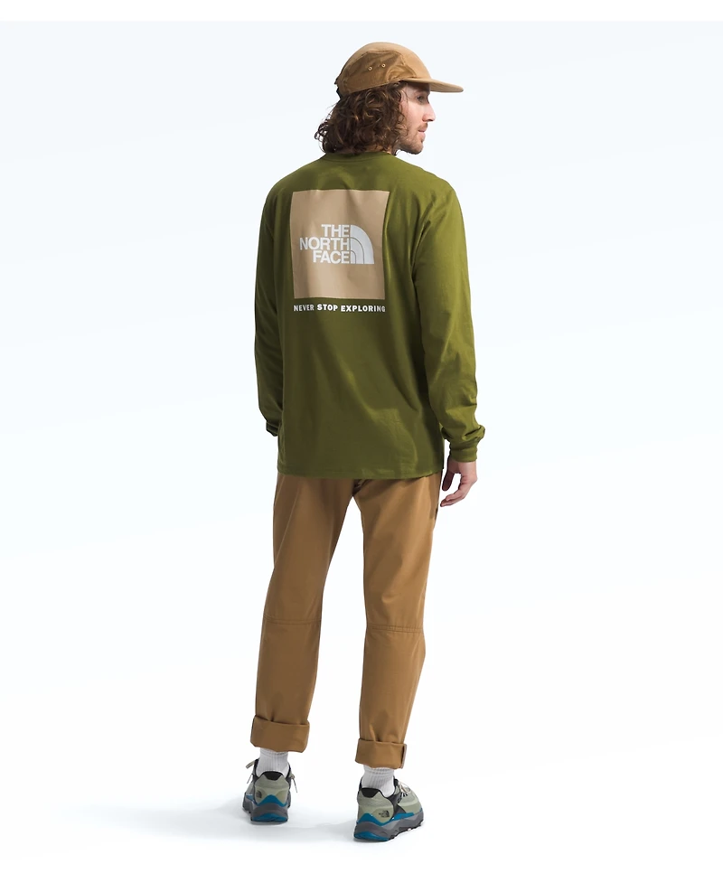 The North Face Men's Box Nse Standard-Fit Logo Graphic Long-Sleeve T-Shirt