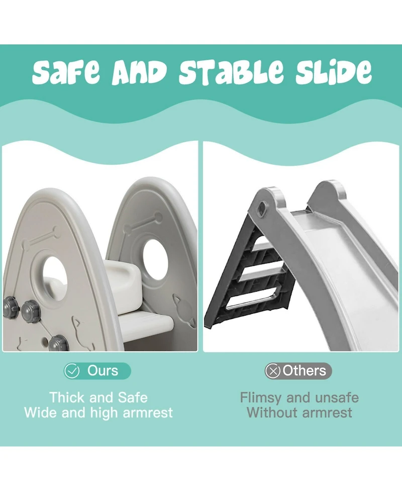 Freestanding Baby Slide Indoor First Play Climber Slide Set for Boys Girls