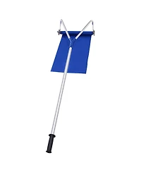 Inolait 21 Feet Adjustable Aluminum Snow Roof Rake with Wheels and Oxford Slide