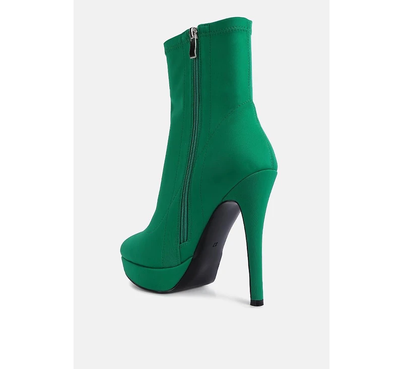 Patotie Lycra High Heel Ankle Boots