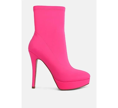 Patotie Lycra High Heel Ankle Boots