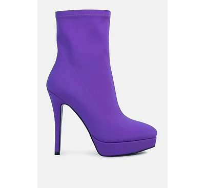 Patotie Lycra High Heel Ankle Boots