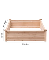 Wooden Square Garden Vegetable Flower Bed
