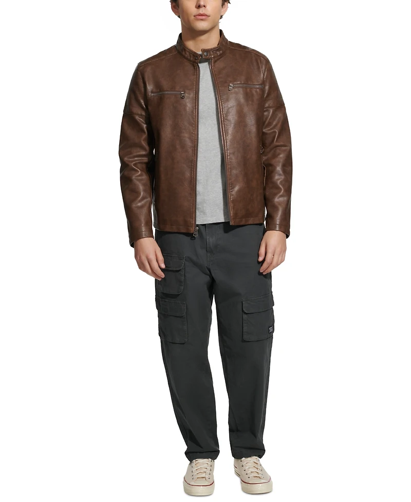 Levi's Men's Faux Leather Racer Jacket