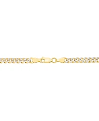Double-Sided Cuban Link 22" Chain Necklace in 10k Two-Tone Gold