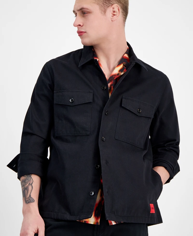 Hugo by Boss Men's Oversized-Fit Shirt Jacket